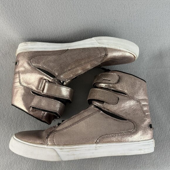 Supra Society II Rose Gold Shoes Men's Size 12 High Top Sneakers Double Strap - Picture 1 of 11